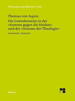 cover image of Die Gottesbeweise in der Summe gegen die Heiden und der Summe der Theologie